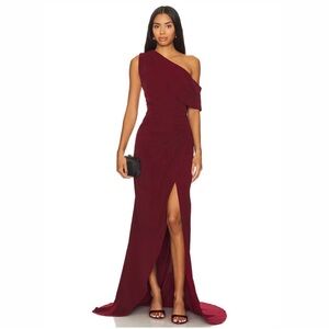 Elliatt One-Shoulder Burgundy Dress